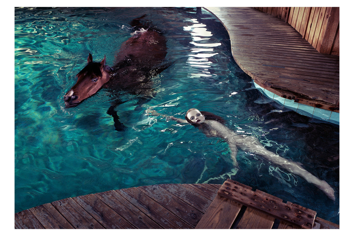 Girl in Pool with Horse, 2005